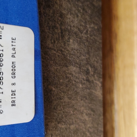 Bride & Groom 13" Party Platter NEW in box Handmade Pilgrim Glass - Picture 4 of 4